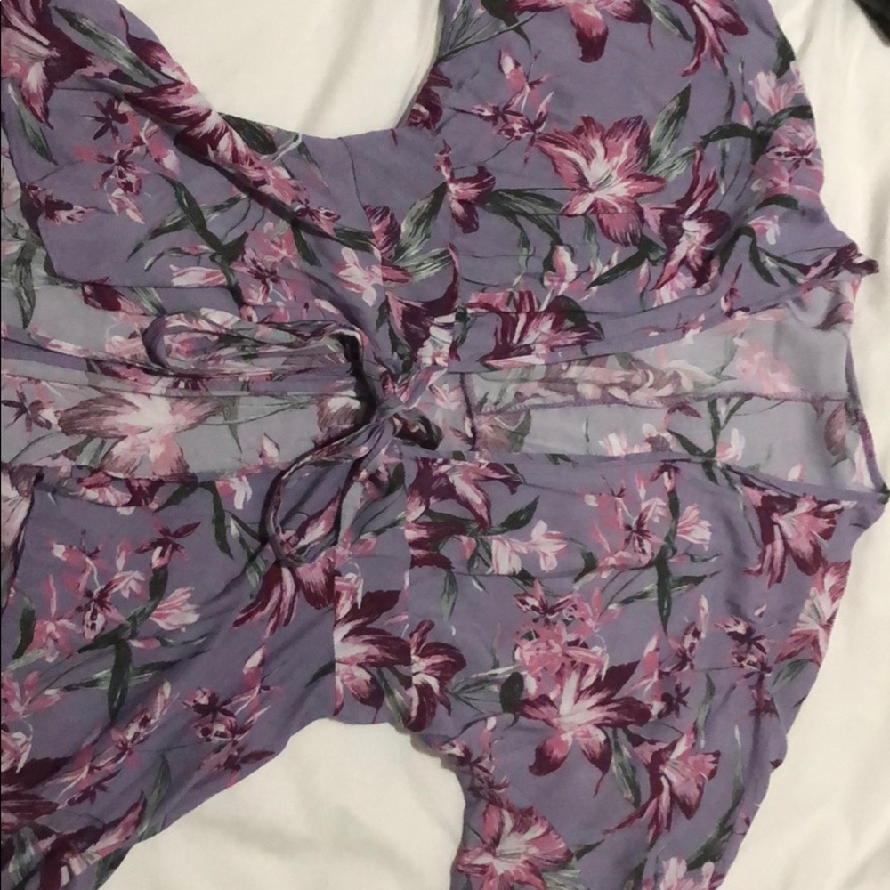 Purple floral kimono